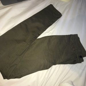 High Waisted olive skinny jeans